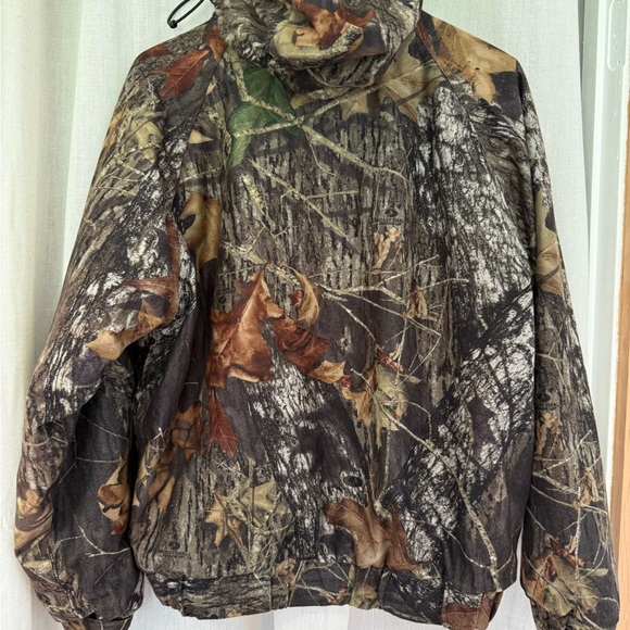 Genuine Hodgman Mossy Oak Camo Hooded Hunting Jacket Leaf & Tree Print M - Picture 7 of 12